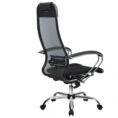 Кресло офисное Metta К-3 ткань/сетка, черное фото 9